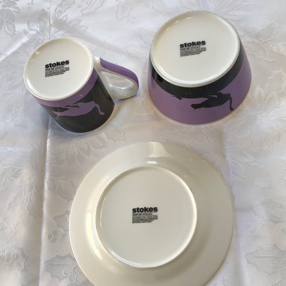 Stokes Purple Cool Cat Tableware Set - Picture 5 of 6